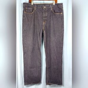 Levi's 501 Button Fly Jeans Washed Brown Mens‎ 38x30 Red Tag Distressed *READ